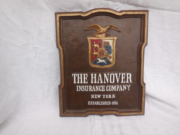 Hanover Insurance plaque