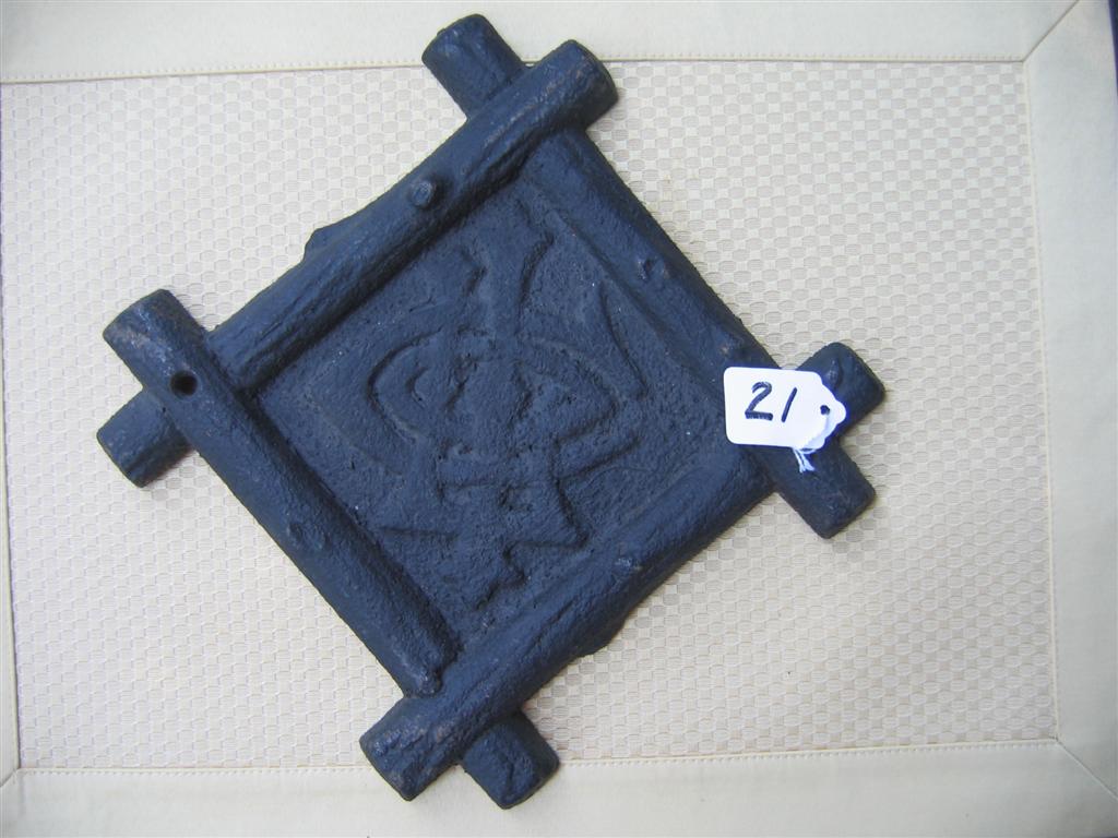 Lumbermens Insurance Co. Cast Iron. 9x9"