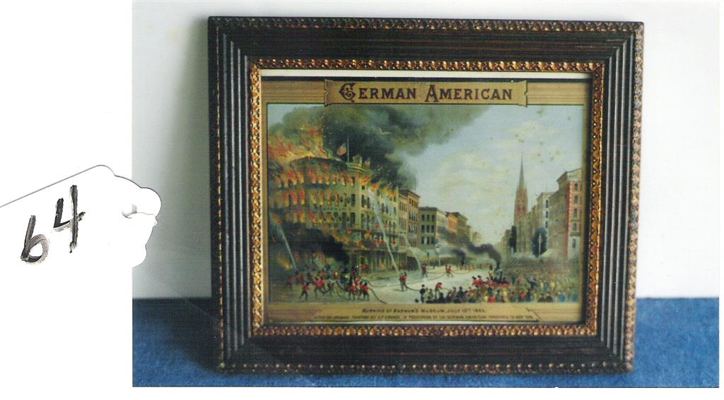 German American Ins. Co., Framed, Colored, Litho o