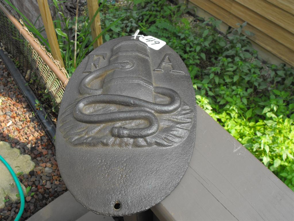 Fire Association of Philadelphia. Cast Iron. Ova
