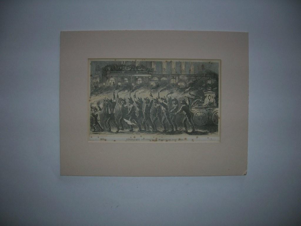Framed Print titled "Torch-Light Procession of Fir