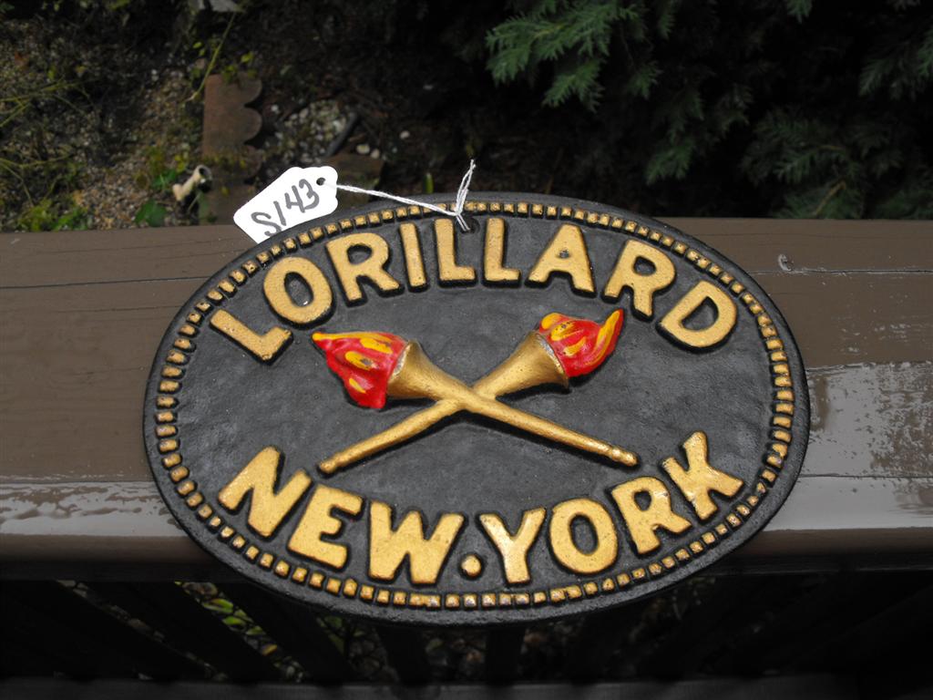 Lorillard, New York. Reproduction Fire Mark. 9 1