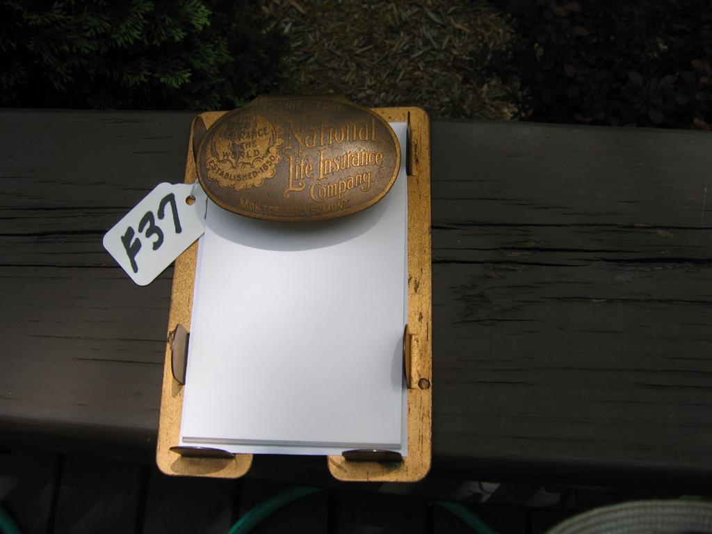 Brass Paper Holder. Small. 5 1/2"x3 3/4". Natio