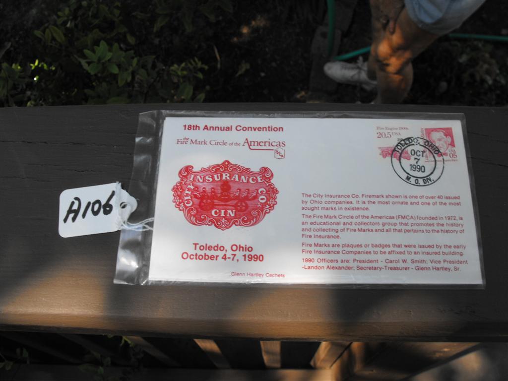 4 envelopes. 18th Annual Convention. Fire Mark C