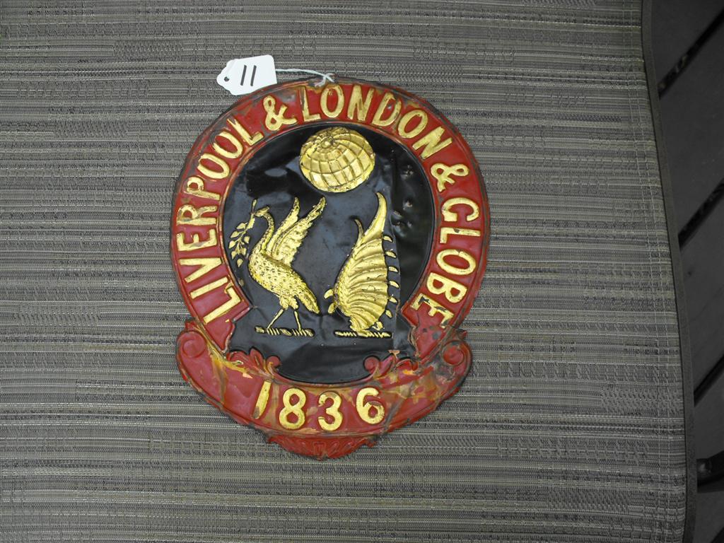 Liverpool & London & Globe 1836. Copper. Repaint