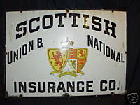 Scottish Union & National Ins Co, Porcelain, Compa