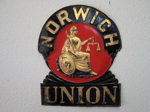 Norwich Union Ins Co, Copper, England,Gold letters