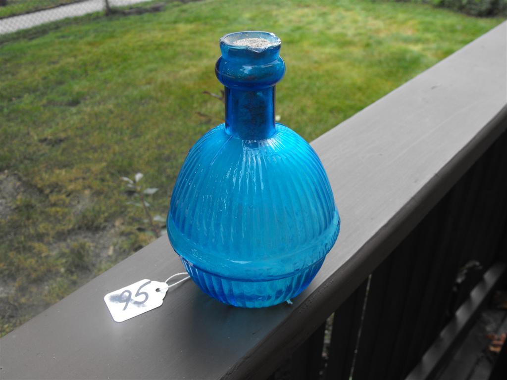 Light Blue Glass Grenade. Star. Very good condit