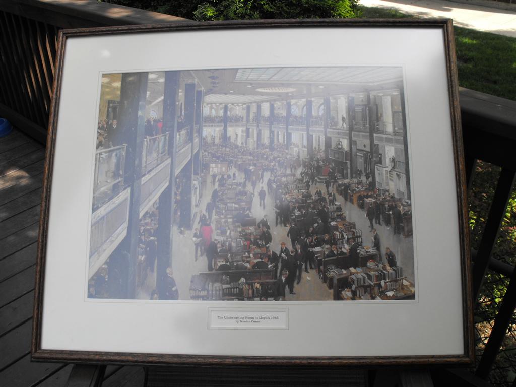 Picture of the Underwriting Room at Lloyds, 1965.