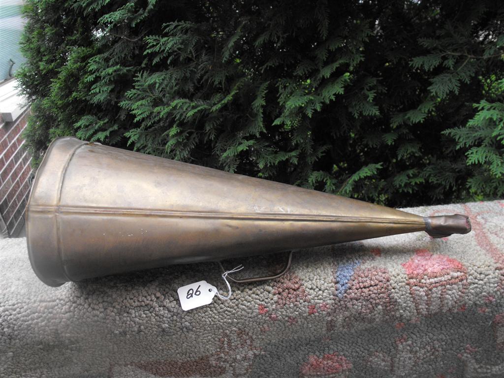 Brass Megaphone/Horn. 18 1/2"x9"