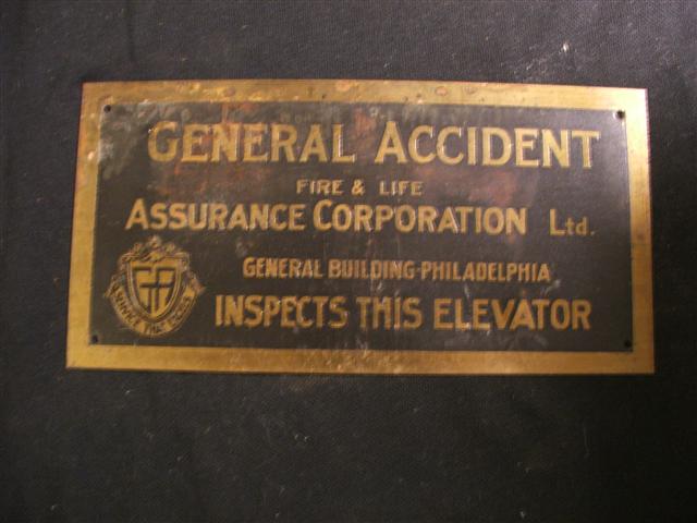 4.5" x 9" brass elevator inspection plate for the
