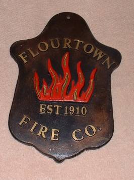 Flourtown Fire Company Plaque. Composite Board.