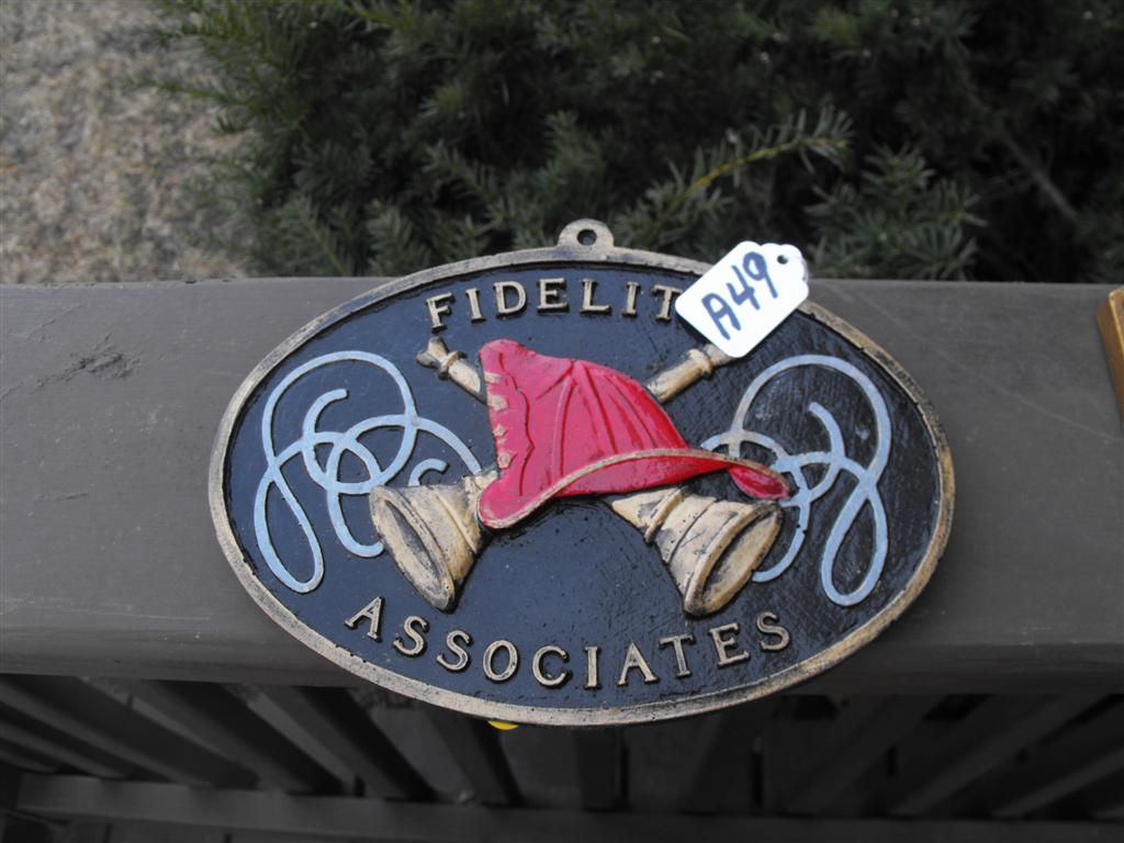 Fidelity Associates Plaque. Oval. Resin. 8 1/2x