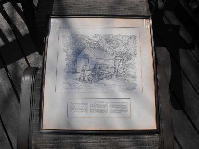 Picture. Framed print of Deluge Firehouse and Hun