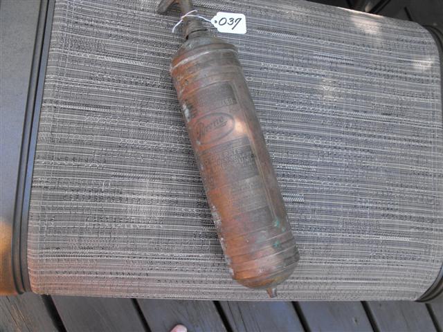 Pyrene Fire Extinguisher. Hand-held. Copper.