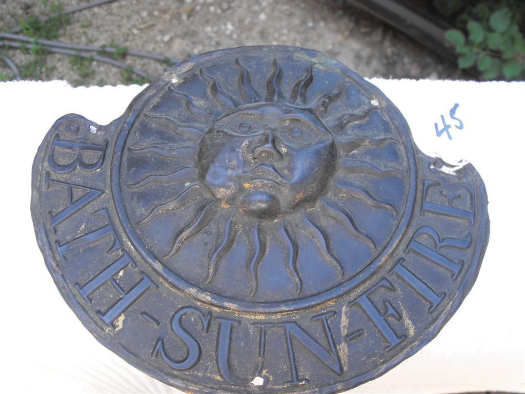 Bath Sun Fire Office. Bath, England. Copper. 8