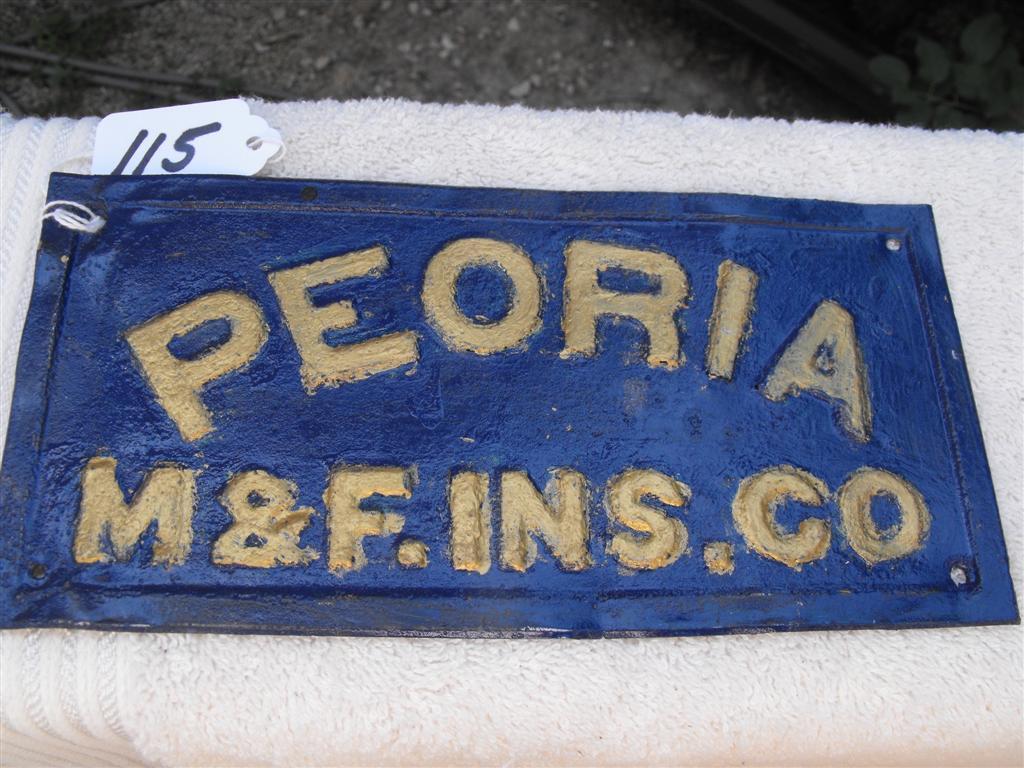 Peoria M&F Ins. Co. Peoria, Illinois. Tin. Recta