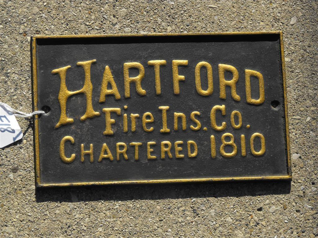 Hartford Reproduction Fire Mark. Heavy Metal. 9