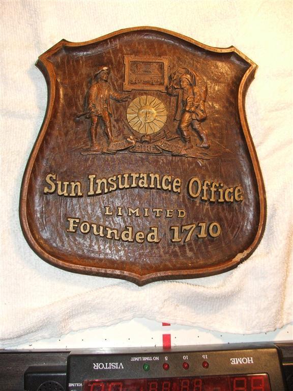 Agent Plaque for the Sun Insurance Office. Shield
