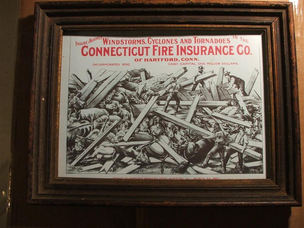 Neat paper sign for windstorm, cyclone and tornado