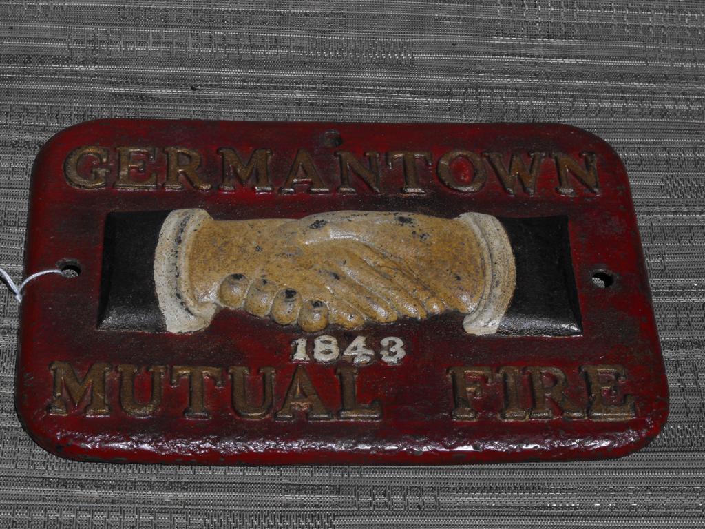 Germantown Mutual Fire Reproduction Fire Mark of B