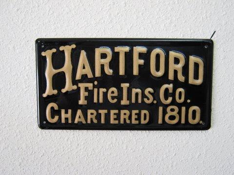 Hartford Fire Ins. Company. Written on Back" An