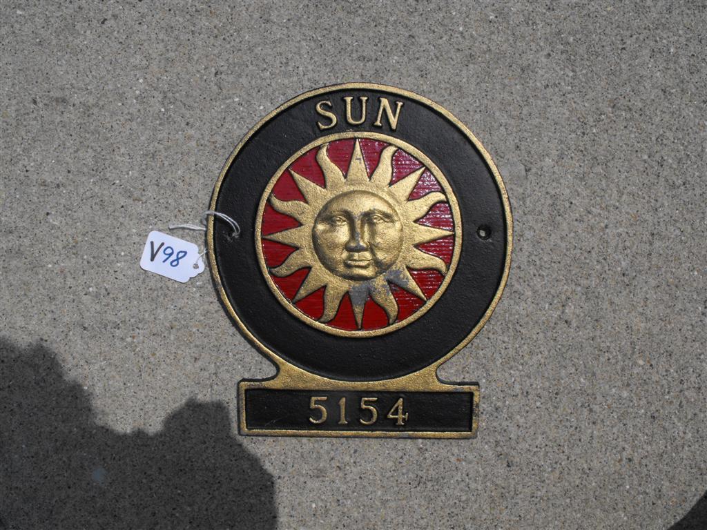 Sun Insurance Reproduction Fire Mark. Heavy Metal