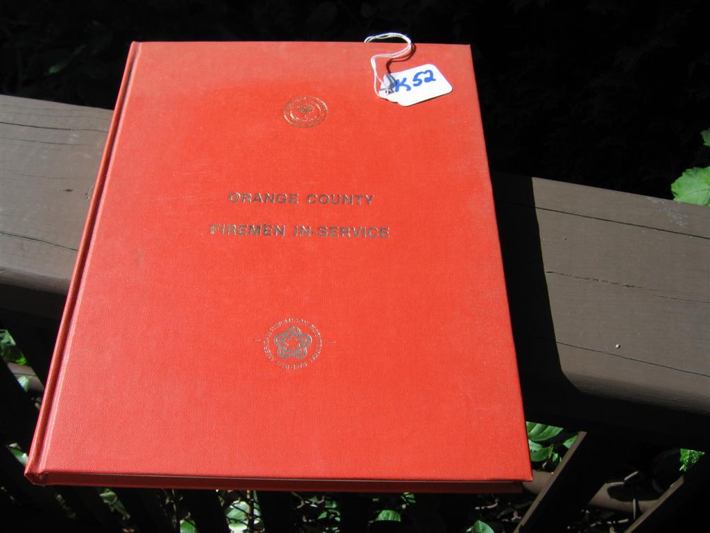 Book. Orange County Firemen In-Service. Orange C
