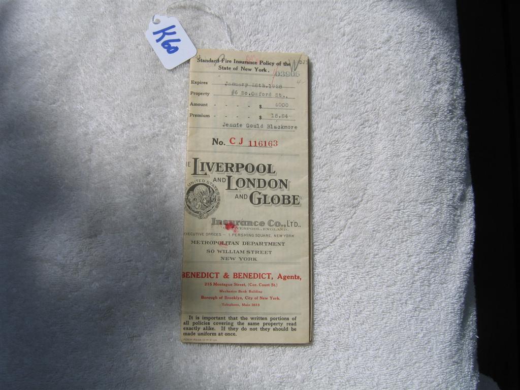 Liverpool and London and Globe Insurance Company.