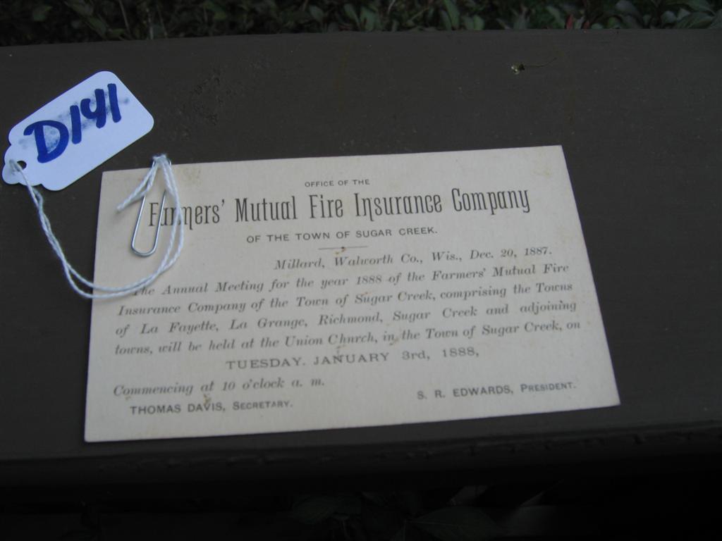 Farmers Mutual Fire Insurance Company. Annual Mee