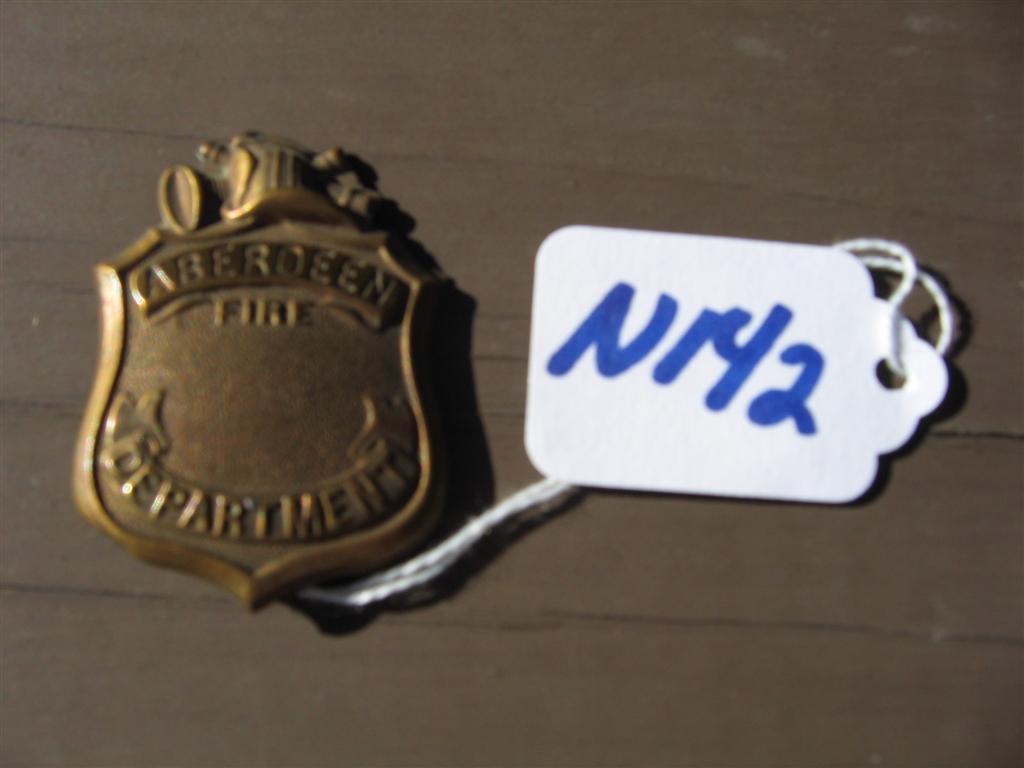 Badge. Aberdeen Fire Department. Badge Pin.