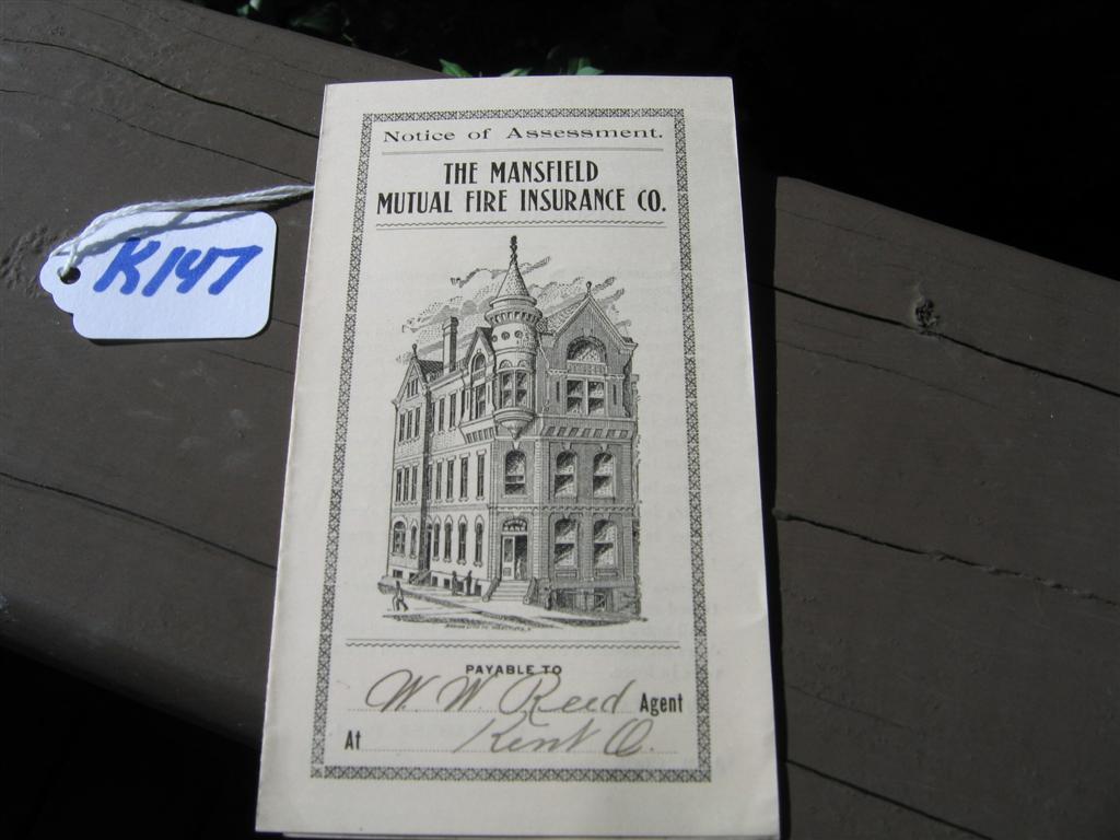 Mansfield Mutual Fire Insurance Co. Mansfield, Ohi