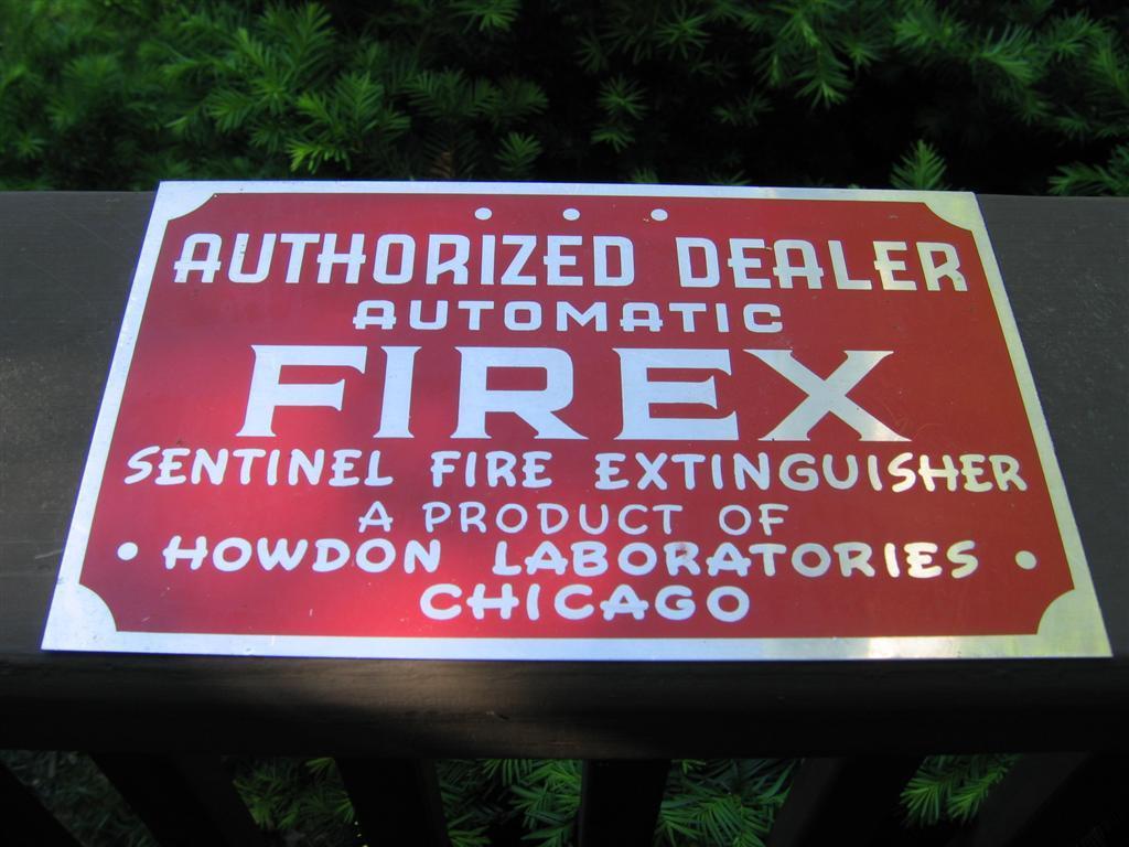 Sign. Authorized Dealer Automatic FIREX Sentinel