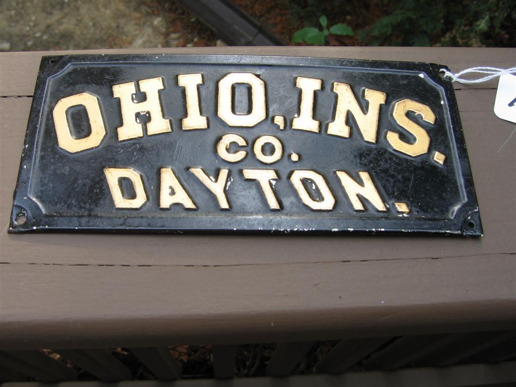 Ohio Insurance company, Dayton, Ohio. Tin. 3 3/8