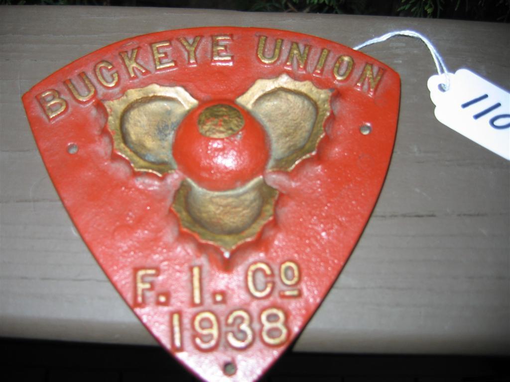 Buckeye Union F.I. Co. 1938 - 1965. Metal. 5 1/4
