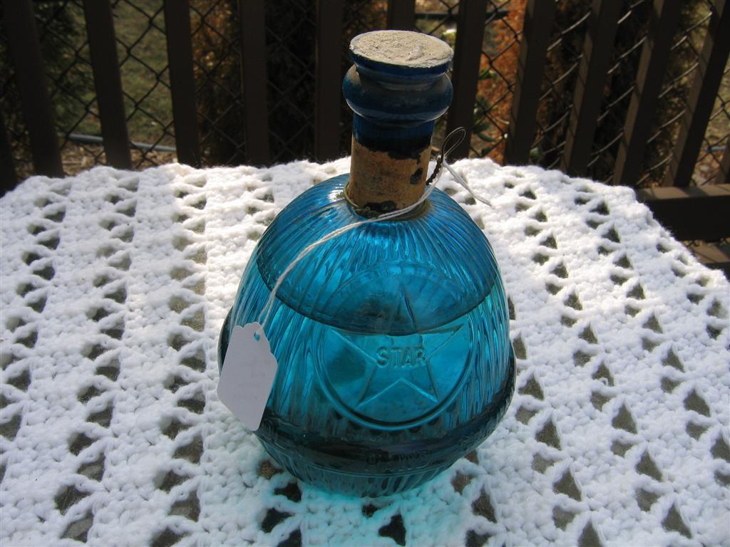 Star Hand Grenade. Turquoise. Tall. Three Fourt