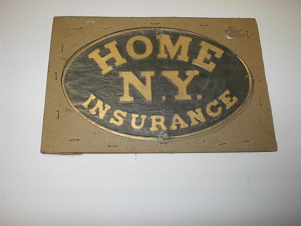 Home Insurance Company. New York, New York. Tin.