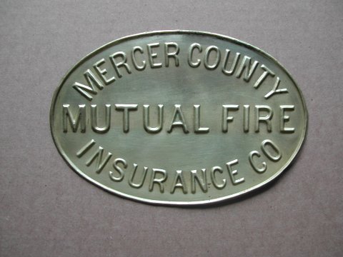 Mercer County Fire Insurance Company. Fire Mark.