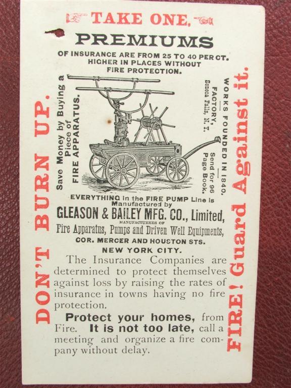 Gleason and Bailey Advertising Paper Flier. Maker