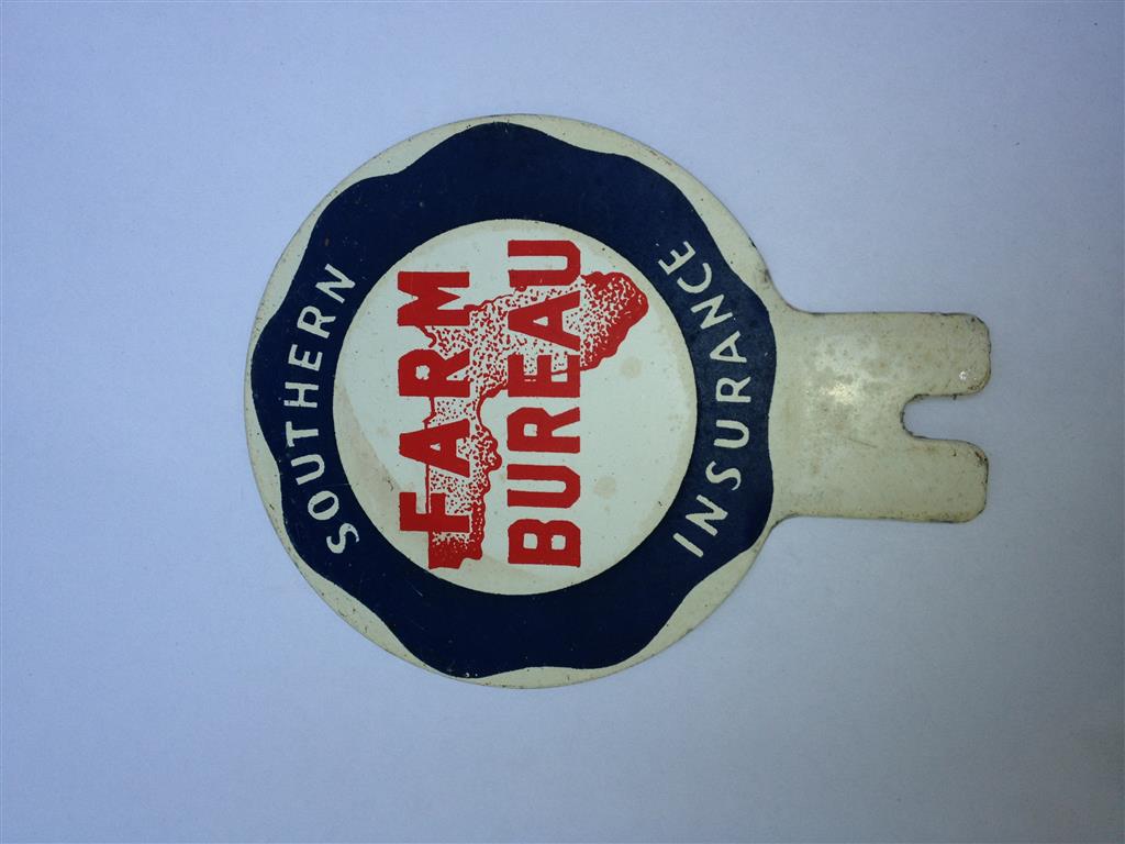 Farm Bureau Auto Tag/Badge. Southern Insurance.