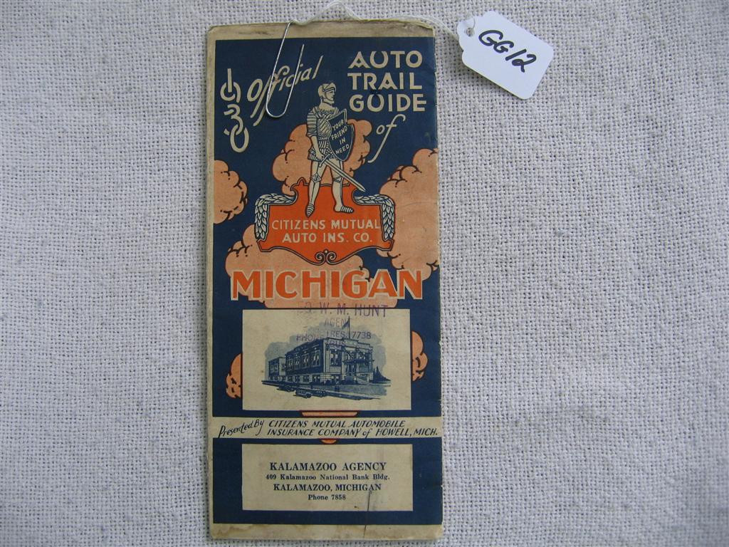 1930 Official Auto Trail Guide of Michigan. Prese