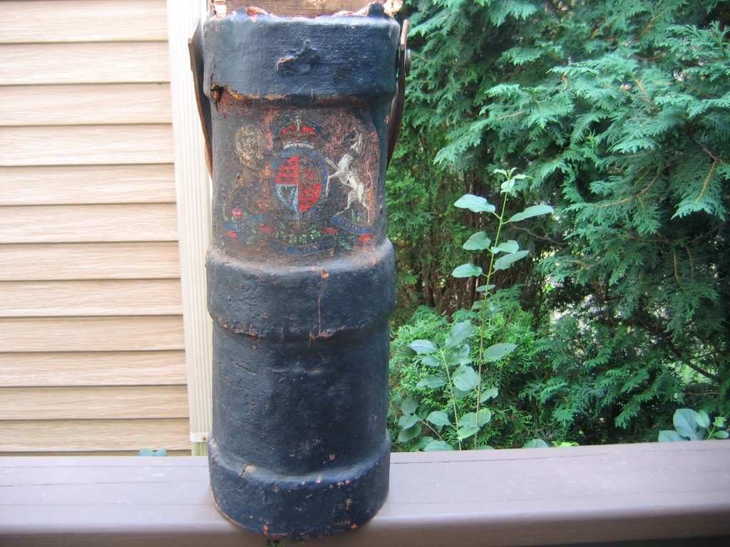 English Tall Cannonade Bucket. Black Paint over P