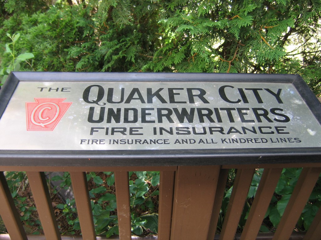 Quaker City Underwriters. Alumunum with Wood Fram