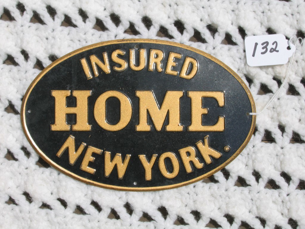 Home Insurance Company. New York, New York. Tin.