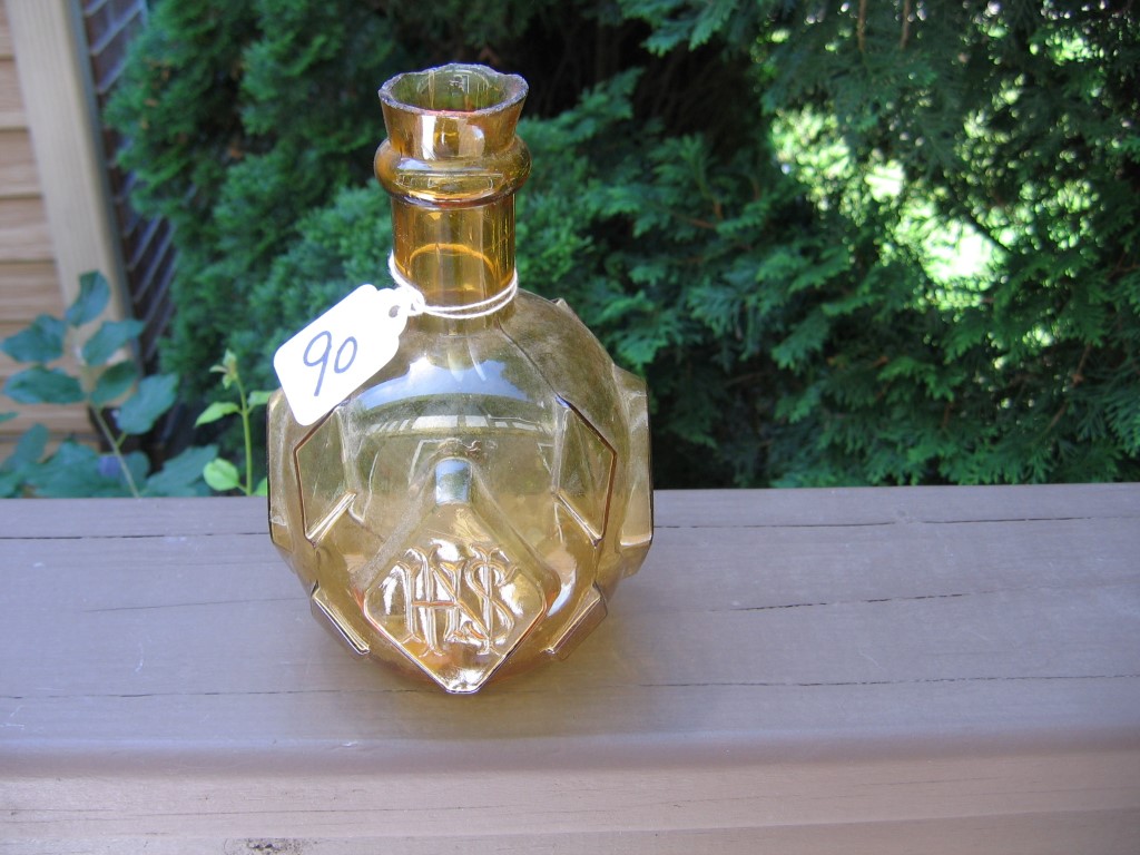 Fire Grenade. Amber Color. HNS engraved on two s