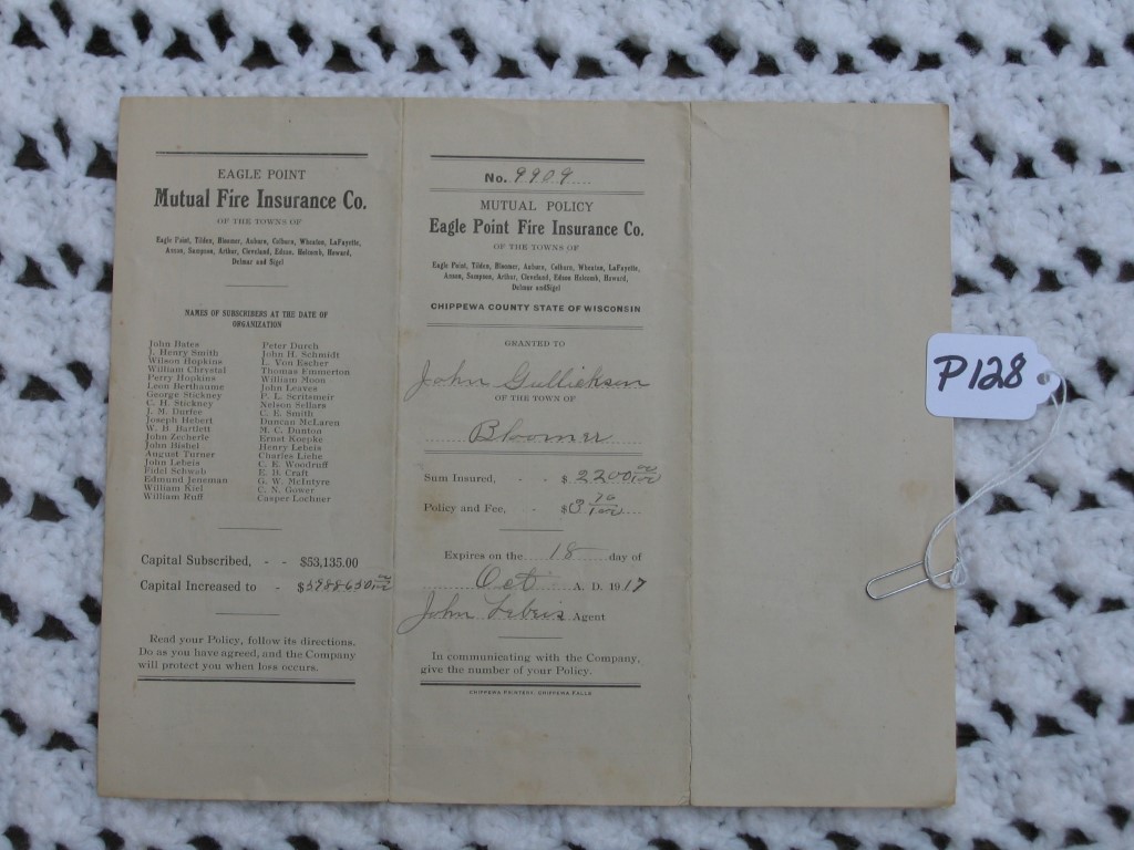 Eagle Point Fire Insurance Company Policy. Coveri