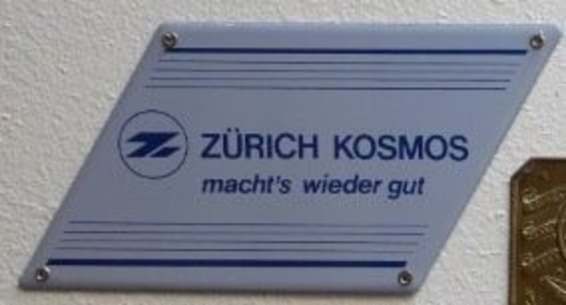 Zuerich Kosmos. Austria. Enamel Coated Iron. Gr