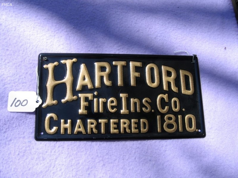 Hartford Fire Ins. Co. Chartered 1810. Fire Mark i
