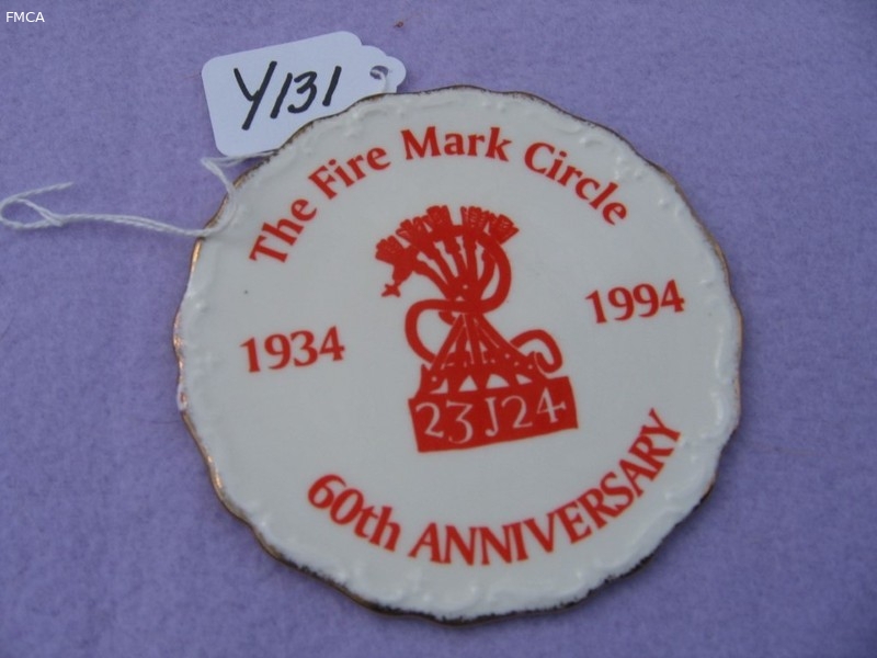 Plate. The Fire Mark Circle - 60th Anniversary.