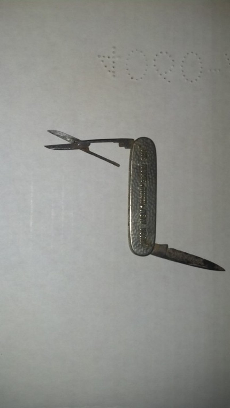 Home Insurance Company Pocket Knife. 3" long clos